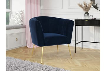 Rushmore Fåtölj Blue/Gold - Møbler - Stoler - Lenestoler