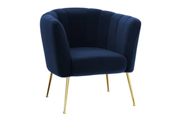 Rushmore Fåtölj Blue/Gold - Møbler - Stoler - Lenestoler