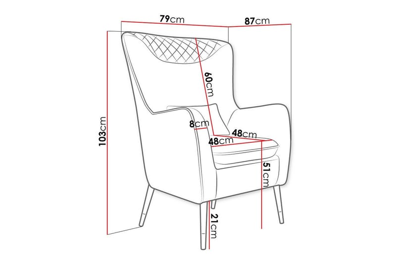Rushmore Fåtölj Dark blue - Møbler - Stoler - Lenestoler