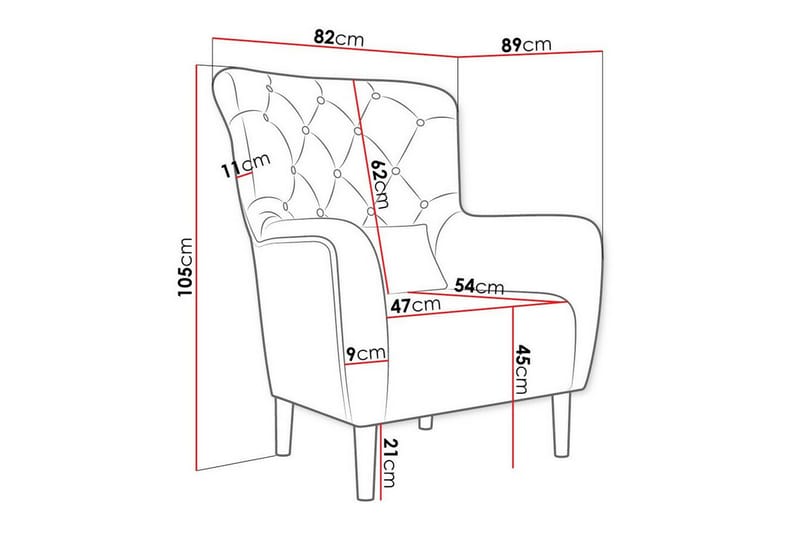 Rushmore Fåtölj Dark Blue/Blue - Møbler - Stoler - Lenestoler