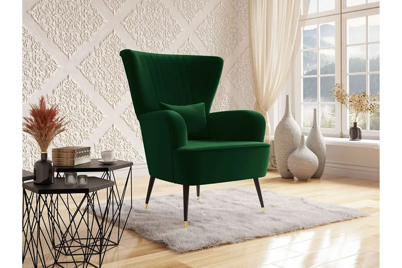 Rushmore Fåtölj Dark green - Møbler - Stoler - Lenestoler