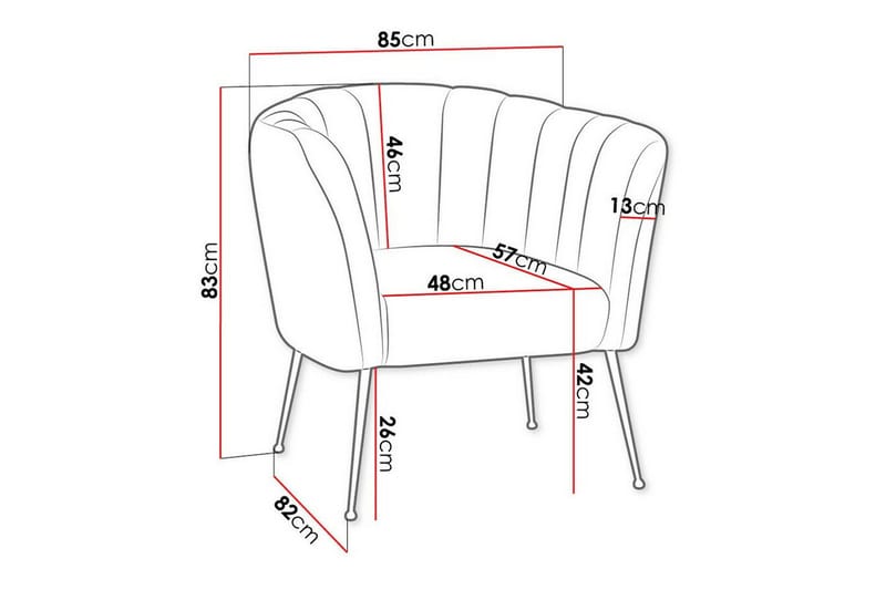Rushmore Fåtölj Gold/Brown - Møbler - Stoler - Lenestoler