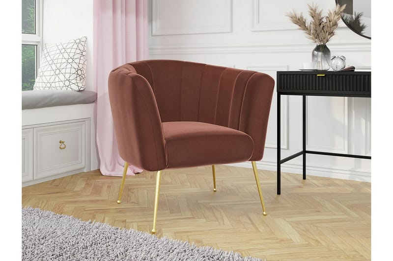 Rushmore Fåtölj Gold/Brown - Møbler - Stoler - Lenestoler