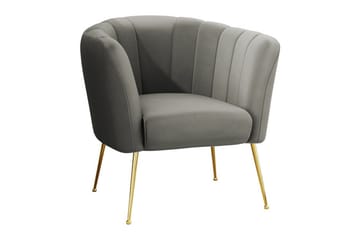 Rushmore Fåtölj Grey/Gold - Møbler - Stoler - Lenestoler
