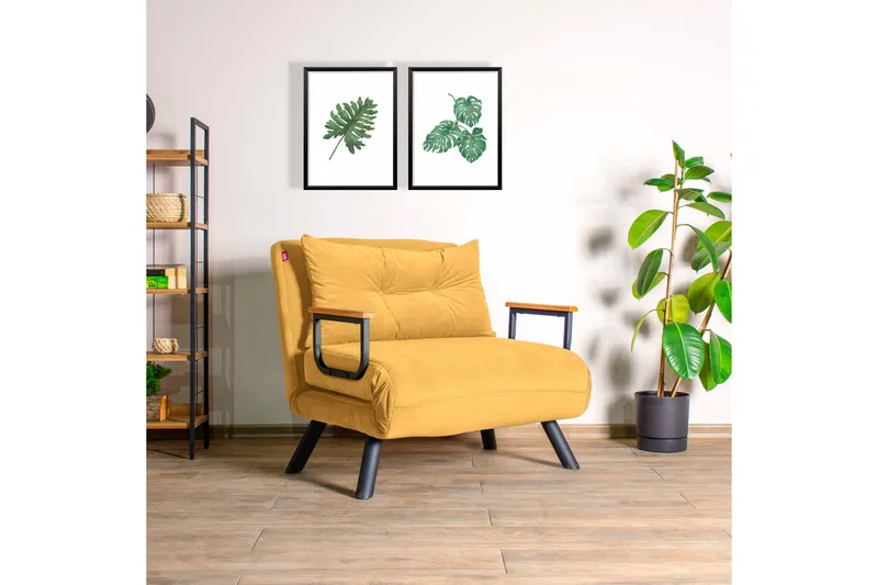 Alfredton Sovelenestol 175x60 cm, Sennepsgul