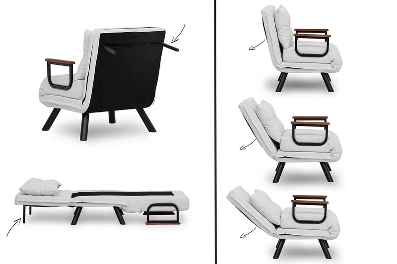 Alfredton Teddy Sovesofa - Cream - Møbler - Stoler - Lenestoler - Sengestol