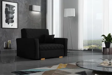 Bensbyn Sovelenestol Rutemønster - Fløyel/Svart - Møbler - Stoler - Lenestoler - Sengestol