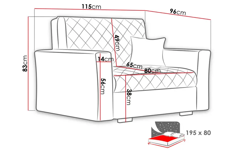 Bensbyn Sovelenestol Rutemønster - Fløyel/Svart - Møbler - Stoler - Lenestoler - Sengestol