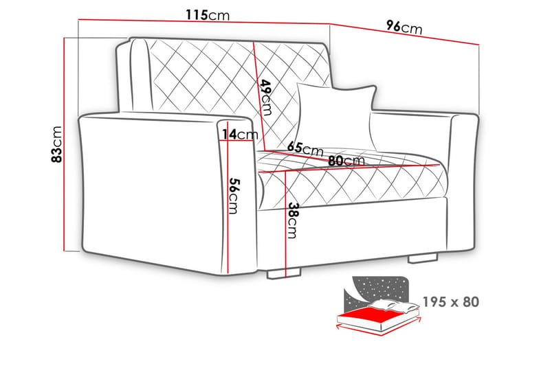 Bensbyn Sovelenestol Rutemønster - Fløyel/Svart - Møbler - Stoler - Lenestoler - Sengestol