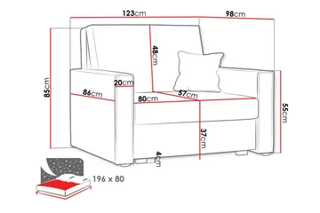 Denegal Bäddfåtölj Dark blue - Møbler - Stoler - Lenestoler - Sengestol