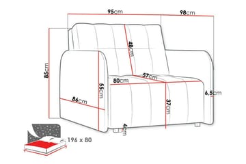 Denegal Bäddfåtölj Dark grey - Møbler - Stoler - Lenestoler - Sengestol