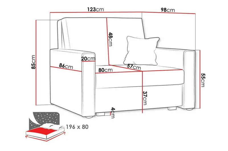 Denegal Bäddfåtölj Dark grey - Møbler - Stoler - Lenestoler - Sengestol