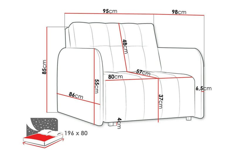Denegal Bäddfåtölj Light grey/Dark grey - Møbler - Stoler - Lenestoler - Sengestol