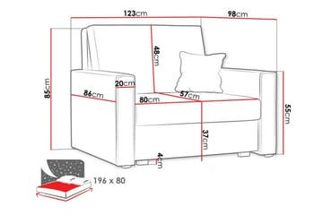 Denegal Bäddfåtölj Light grey/Dark grey - Møbler - Stoler - Lenestoler - Sengestol