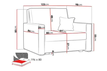Denegal Bäddfåtölj Light grey/Dark grey - Møbler - Stoler - Lenestoler - Sengestol