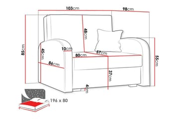 Denegal Bäddfåtölj Light pink - Møbler - Stoler - Lenestoler - Sengestol