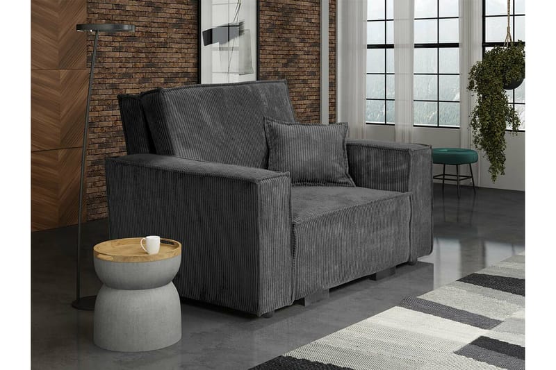 Denegal Bäddfåtölj NO_BRAND Dark grey - Møbler - Stoler - Lenestoler - Sengestol