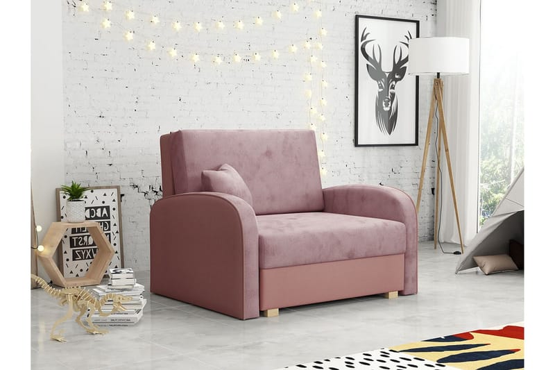 Denegal Bäddfåtölj NO_BRAND Light pink - Møbler - Stoler - Lenestoler - Sengestol