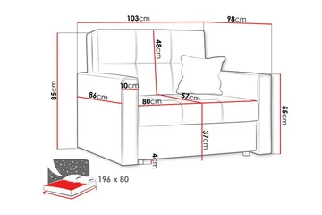 Denegal Sengestol - Møbler - Stoler - Lenestoler - Sengestol