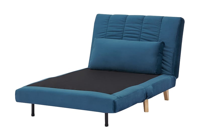 Douvrin Sovelenstol - Fløyel/Blå/Natur - Møbler - Stoler - Lenestoler - Sengestol