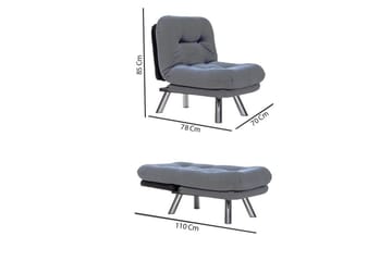 Kingaroy Sovelenestol - Lysegrå - Møbler - Stoler - Lenestoler - Sengestol