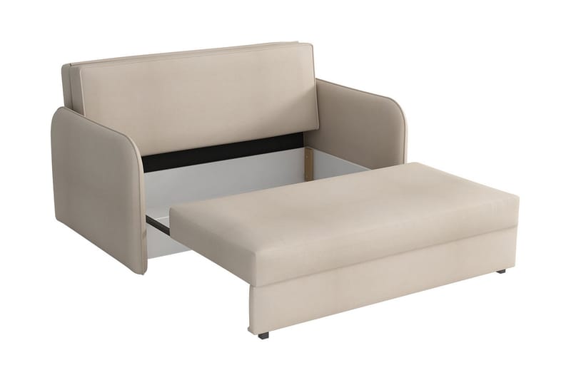 Sovesofa Viva - Beige - Fløyelslenestol - Sengestol