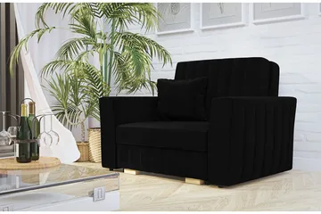 Upperud Sovelenestol - Fløyel/Svart - Møbler - Stoler - Lenestoler - Sengestol