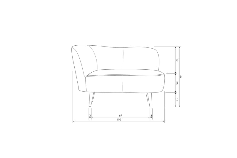 Serra Loungestol - Khaki - Møbler - Stoler - Lenestoler