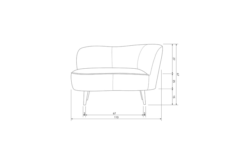 Serra Loungestol - Khaki - Møbler - Stoler - Lenestoler