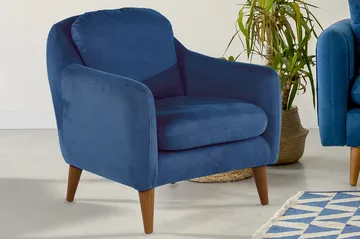 Sheku Lenestol med Armlene - Blå - Møbler - Stoler - Lenestoler