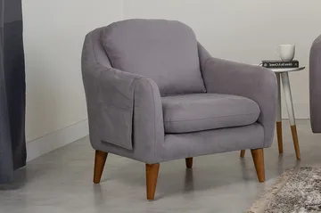 Sheku Lenestol med Armlene - Grå - Møbler - Stoler - Lenestoler