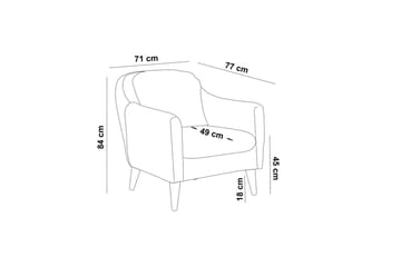 Sheku Lenestol med Armlene - Grønn - Møbler - Stoler - Lenestoler