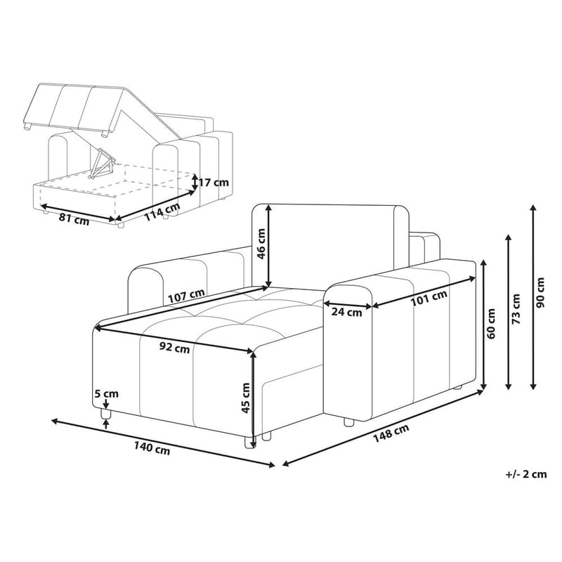 Sjeselong Innvik - Brun - Møbler - Sofaer - Modulsofaer - Øvrige moduler til modulsofa