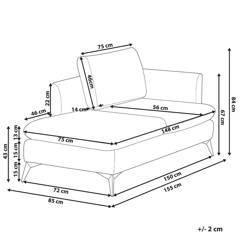 Sjeselong Sievoz - Brun, Svart/Høyrevendt - Møbler - Stoler - Lenestoler - Liggestol