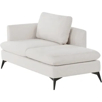 Sjeselong Sievoz - Lysebeige, svart/Venstrevendt - Møbler - Stoler - Lenestoler - Liggestol