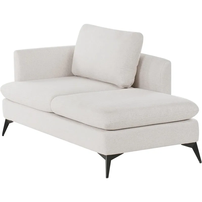 Sjeselong Sievoz - Lysebeige, svart/Venstrevendt - Møbler - Stoler - Lenestoler - Liggestol