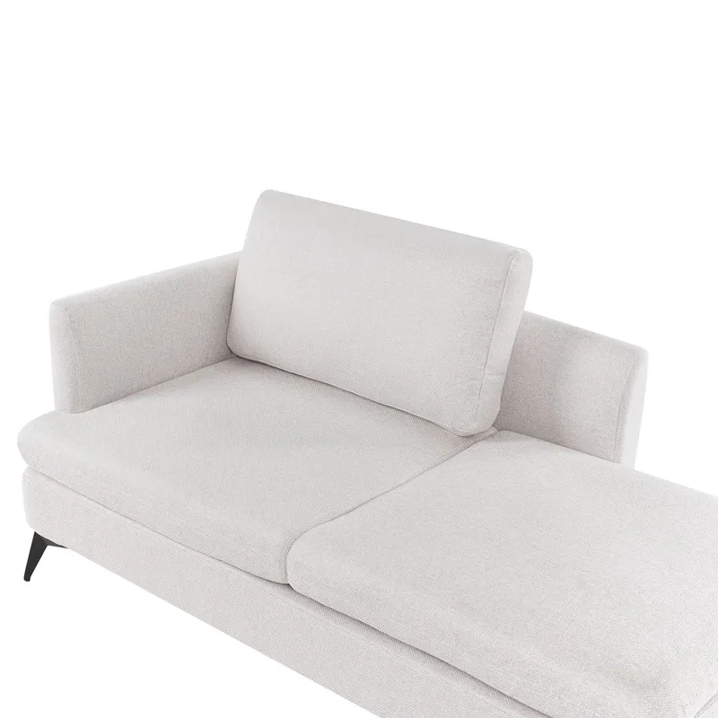 Sjeselong Sievoz - Lysebeige, svart/Venstrevendt - Møbler - Stoler - Lenestoler - Liggestol