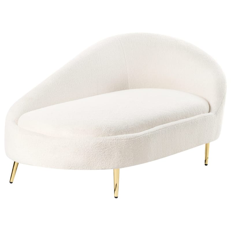 Sjeselong Valreas - Hvit, gull/Vendbar mot høyre - Møbler - Stoler - Lenestoler - Liggestol