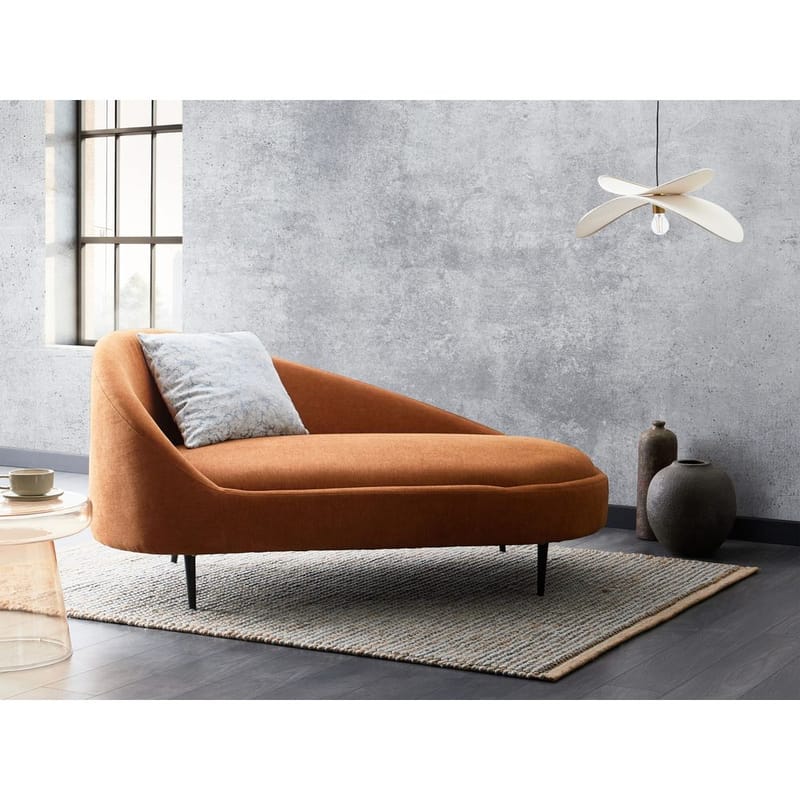 Sjeselong Valreas - Oransje, svart/Venstrevendt - Møbler - Stoler - Lenestoler - Liggestol