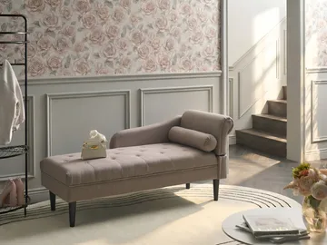 Sjeselong Yvoire høyrevendt - Taupe - Møbler - Sofaer - Dagsenger