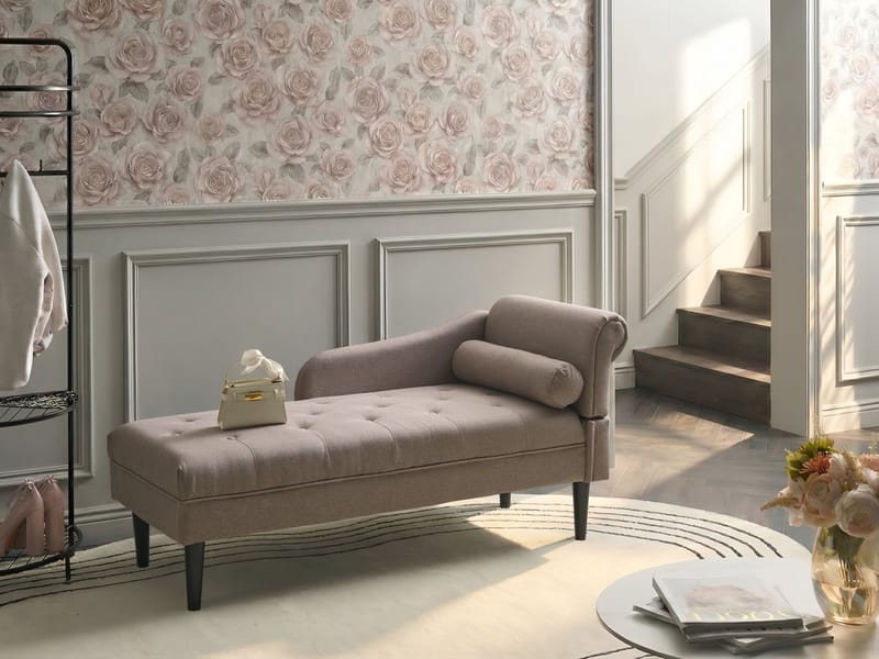 Sjeselong Yvoire høyrevendt - Taupe - Møbler - Sofaer - Dagsenger