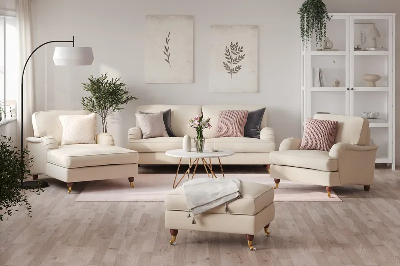 Howard Lyx Sjeselonglenestol - Beige - Møbler - Stoler - Lenestoler - Sjeselonglenestol & divanlenestol