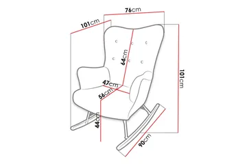 Skandynawski Lenestol - Fløyel/Blå - Møbler - Stoler - Lenestoler - Fløyelslenestol