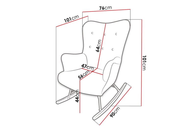 Skandynawski Lenestol - Fløyel/Blå - Møbler - Stoler - Lenestoler - Fløyelslenestol