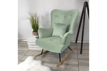 Skandynawski Lenestol - Fløyel/Grønn - Møbler - Stoler - Lenestoler - Fløyelslenestol