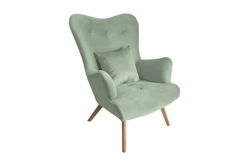 Skandynawski Lenestol, Fløyel/Grønn