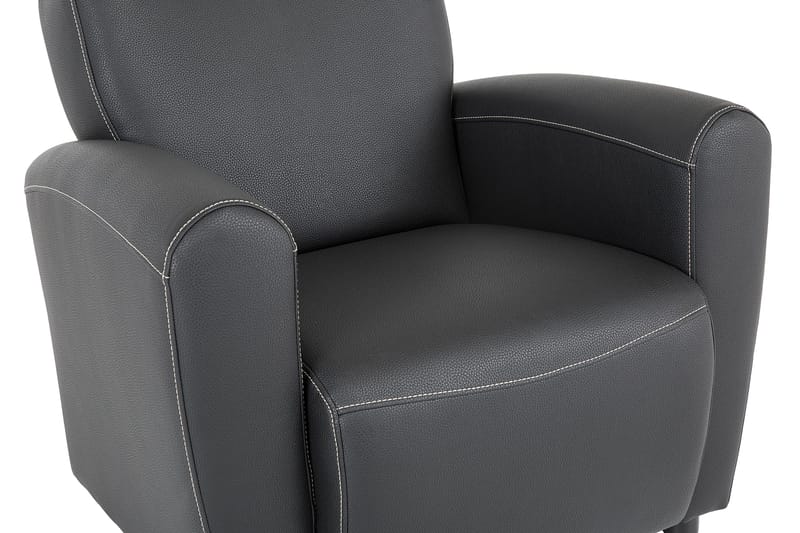 Aston Lenestol Bonded Leather - Svart - Møbler - Stoler - Lenestoler - Skinnlenestol