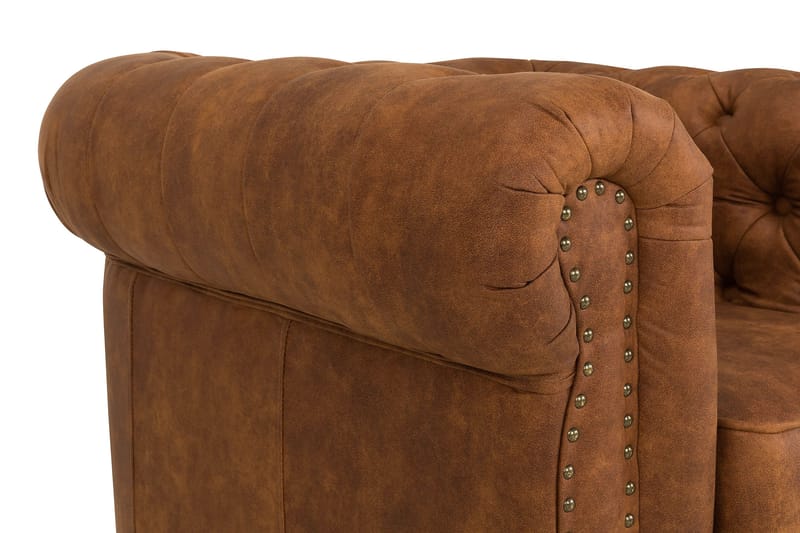 Lenestol Chester Deluxe Vintage - Konjakk - Chesterfield lenestol - Skinnlenestol