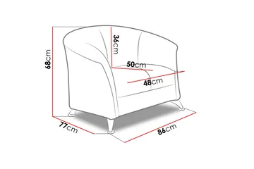 Olier Lenestol 86x77x68 cm - Møbler - Stoler - Lenestoler