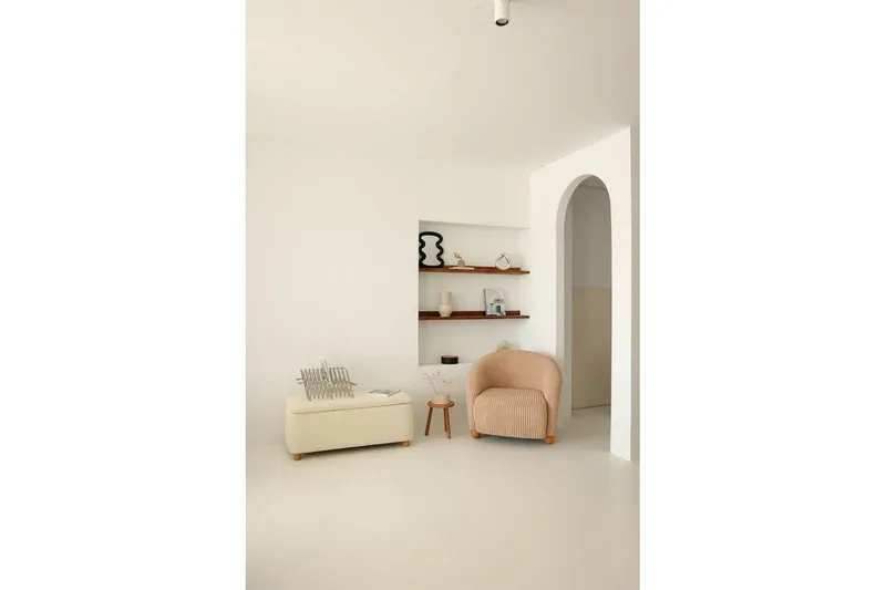 Slon Öronlappsfåtölj - Beige - Møbler - Stoler - Lenestoler - Ørelappstol